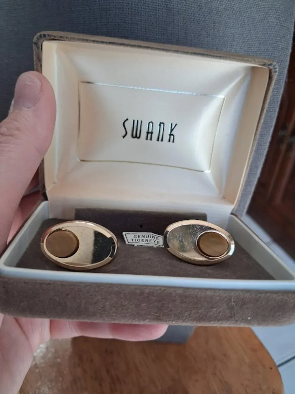 Tiger's Eye Swank cufflinks